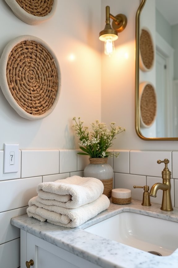 layer textures for bathroom depth