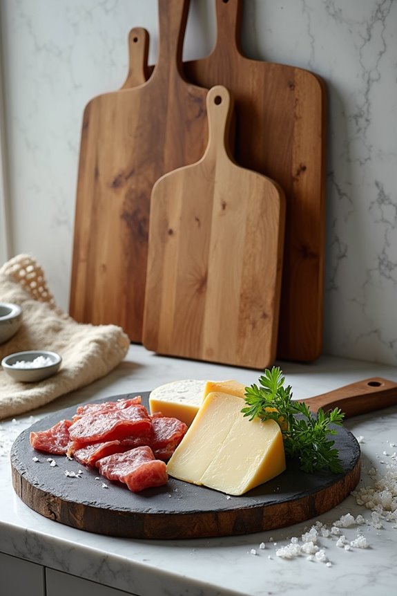 10 Ways to Decorate Your Kitchen Counters 4 layered boards create textured practical vignettes