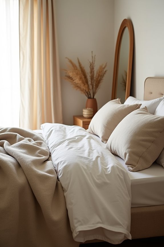 layered natural fabrics for depth