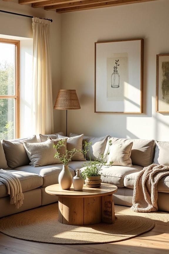 layered warm neutrals create coziness
