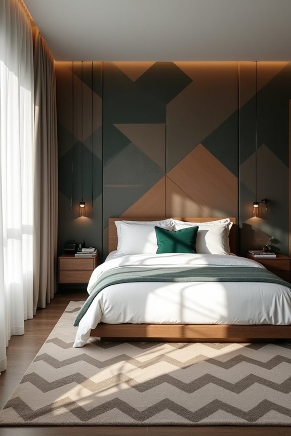 one focal geometric accent