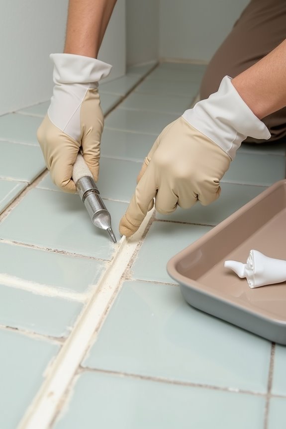 remove old caulk prep surfaces