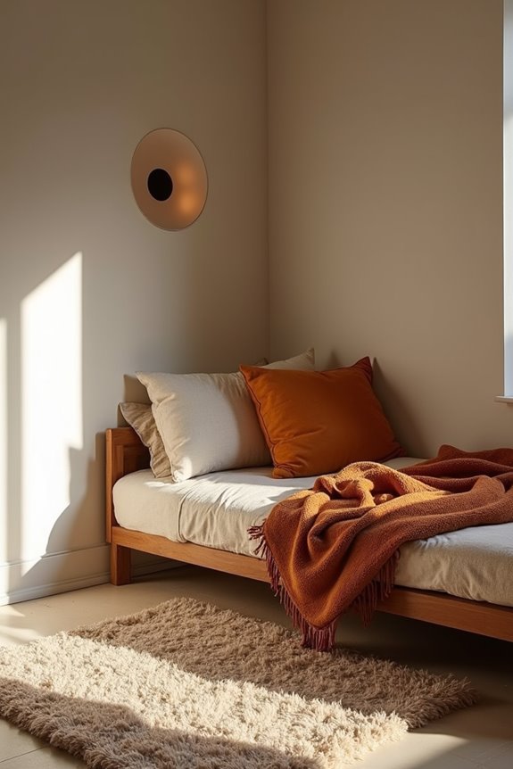rugs throws layered textiles