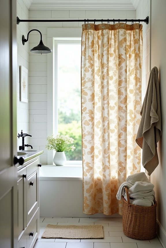 shower curtain anchors space