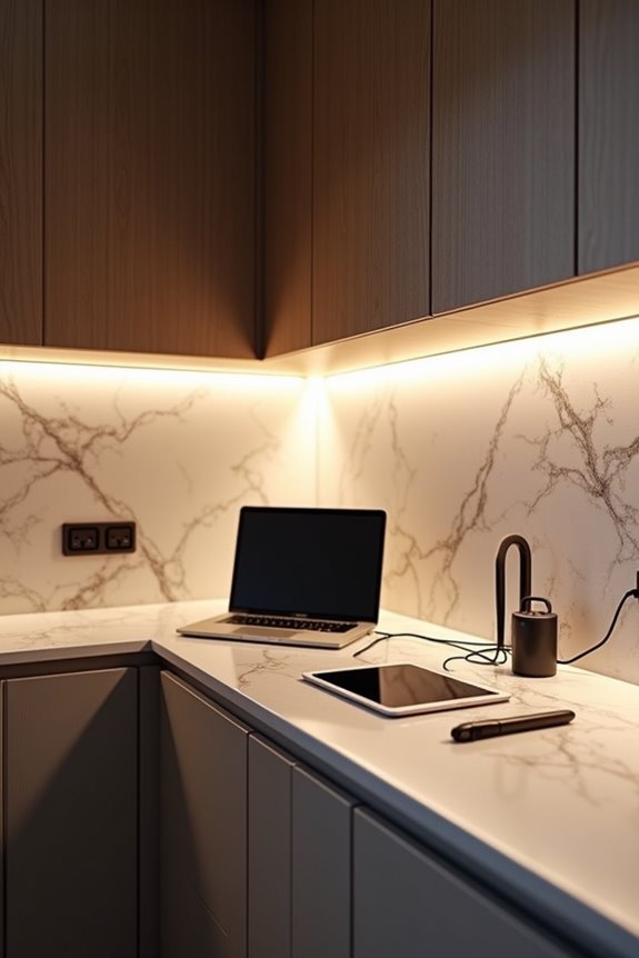 smart outlets task lighting setup
