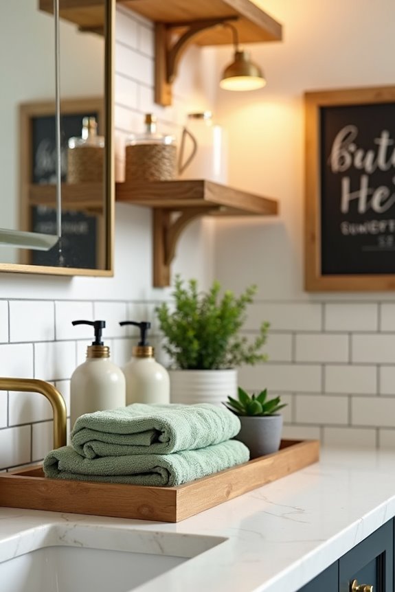 tiered tray towels quotes arranged