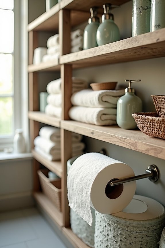 toilet paper as stylish centerpiece