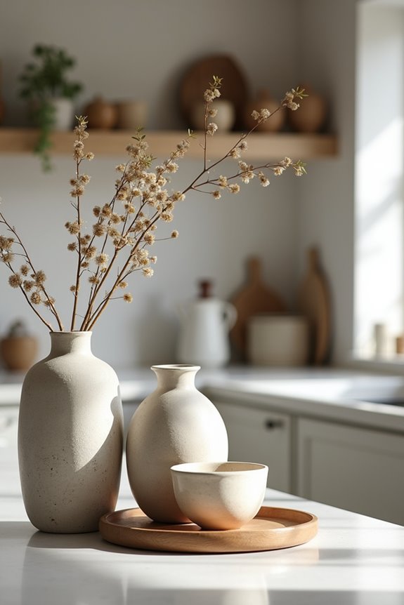 10 Ways to Decorate Your Kitchen Counters 3 varying heights create rhythm