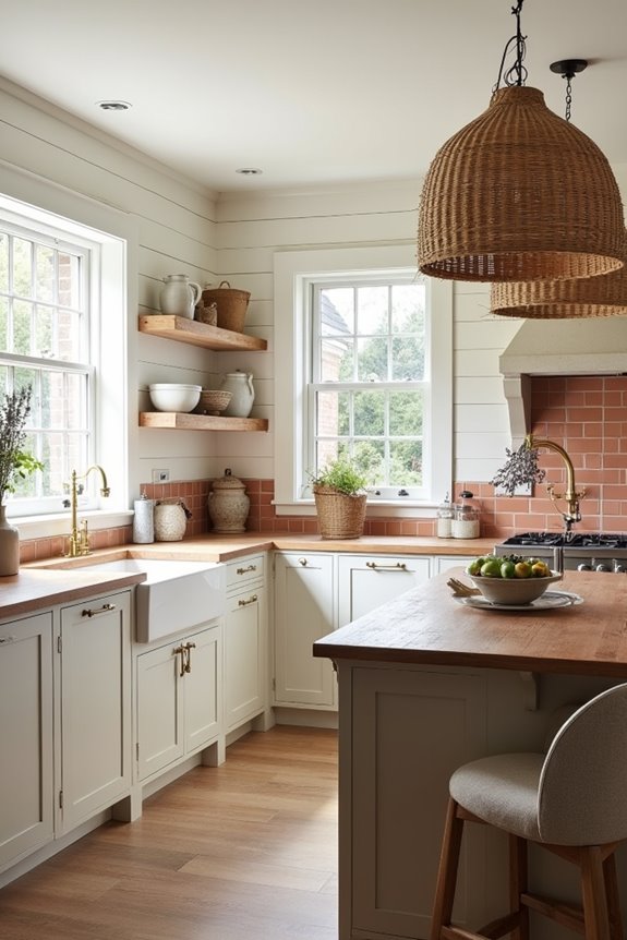 warm neutrals lived in cottage